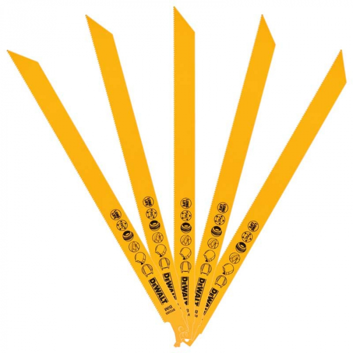Set 5 lame fierastrau orizontal DeWALT DT2384 metal, tabla, tevi, profile 3mm [1]