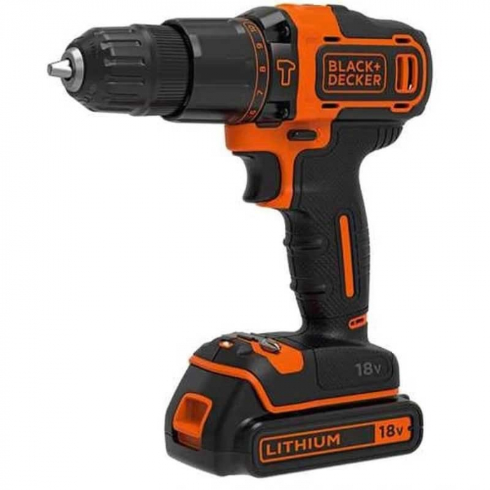 Set: Masina De Gaurit Cu Percutie Black+Decker BDCHD18S2A + 104 Accesorii [2]