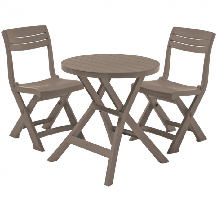 Set mobilier de gradina, masa si 2 scaune, cappuccino, Keter Jazz [3]