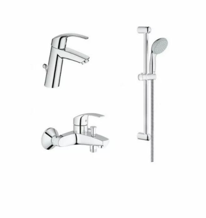 Set baterii pentru lavoar marimea M cada si set dus Tempesta 100 Grohe Eurosmart [1]
