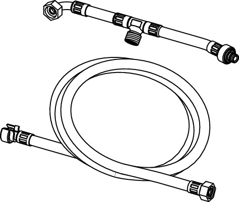 Set furtune conectare WC cu functie de bideu pentru cadre cu inaltime 820 mm TECE [2]