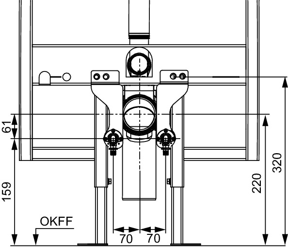 Set de montaj TECEone pentru modul TECEConstruct cu rezervor Octa [2]