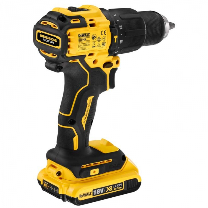 Masina de Gaurit si Insurubat cu Percutie DeWalt DCD709D2T Acc 18V XR Li-Ion 2Ah [6]