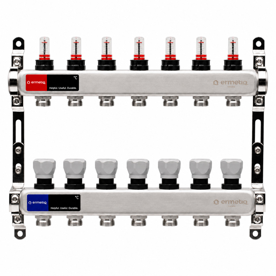 Set distribuitor INOX cu debitmetre Ermetiq 1tol - 7 cai [2]