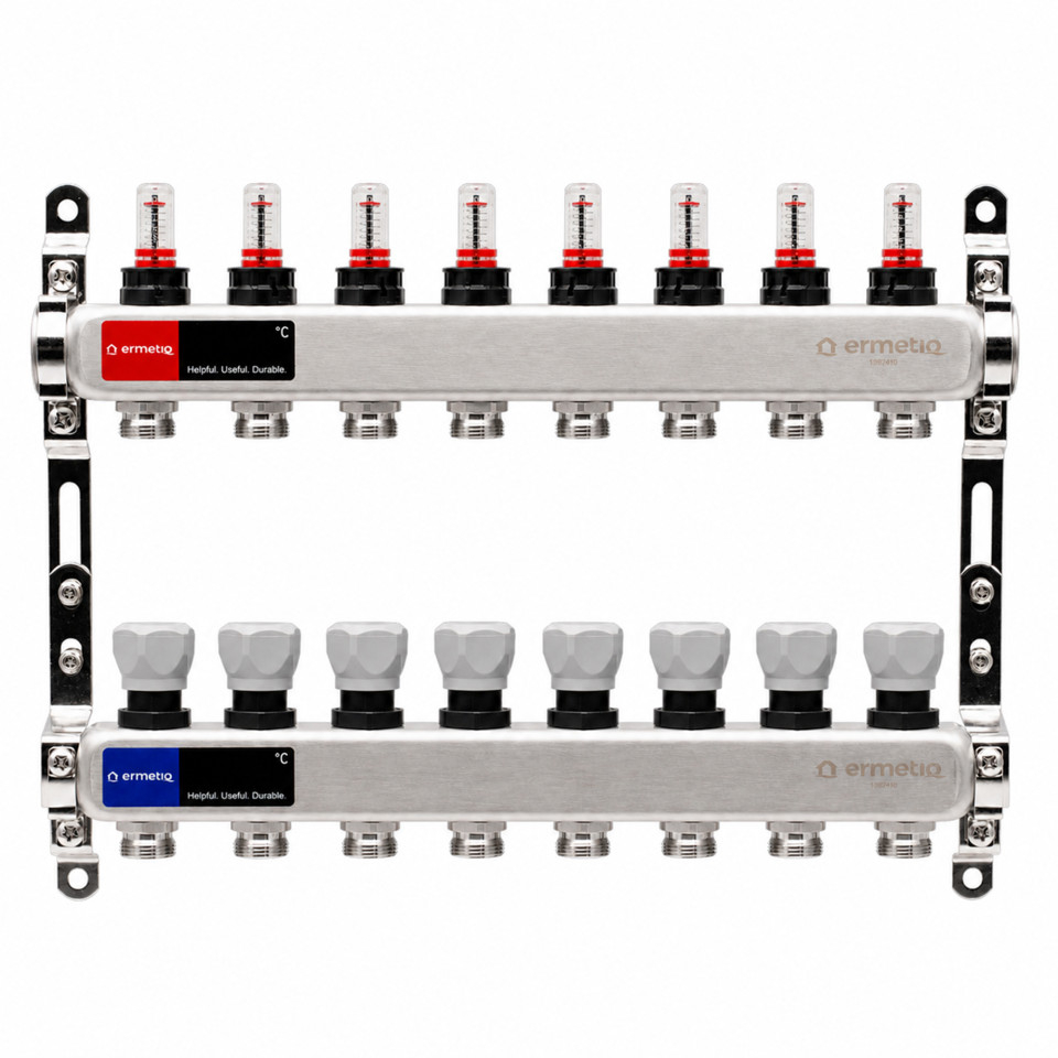 Set distribuitor INOX cu debitmetre Ermetiq 1tol - 8 cai [2]