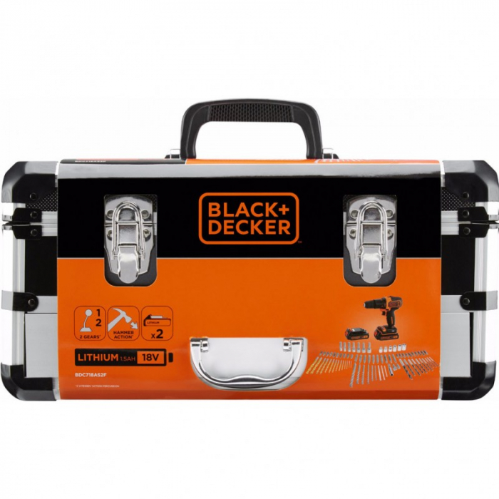 Masina De Insurubat Black+Decker BDC718AS2F 18V 1.5 Ah + Valiza De Depozitare [3]