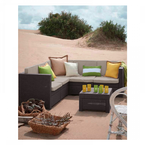 Set mobilier de gradina, maro, cu masuta de cafea, Keter Provence [2]