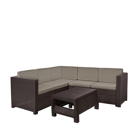 Set mobilier de gradina, maro, cu masuta de cafea, Keter Provence [4]