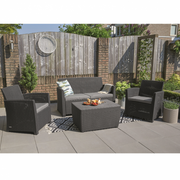 Set mobilier de gradina, grafit, Keter Corona [2]