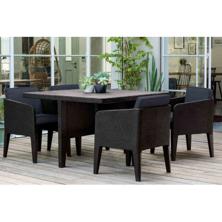 Set mobilier de gradina, grafit, 5 piese, Keter Columbia [4]