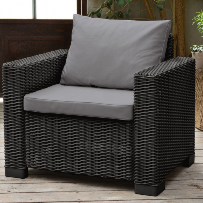 Set mobilier de gradina, canapea cu 3 locuri, grafit, Keter California [7]