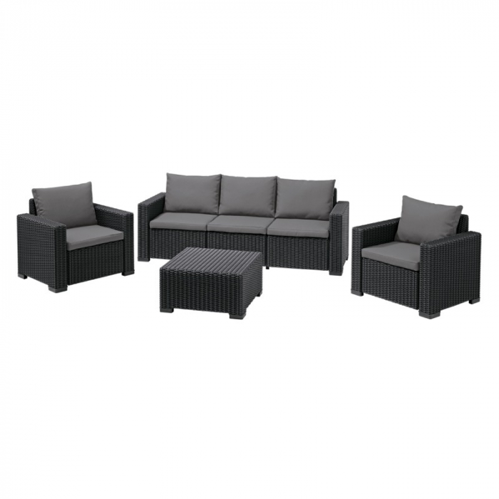 Set mobilier de gradina, canapea cu 3 locuri, grafit, Keter California [2]
