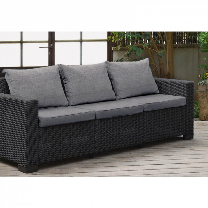 Set mobilier de gradina, canapea cu 3 locuri, grafit, Keter California [5]