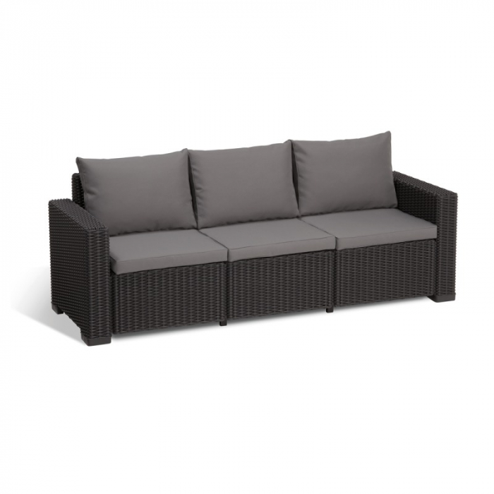 Set mobilier de gradina, canapea cu 3 locuri, grafit, Keter California [8]