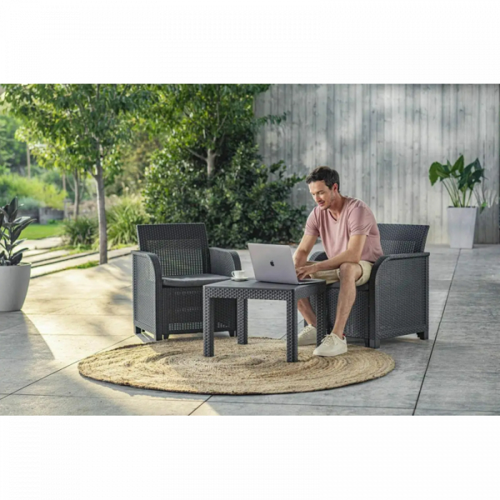 Set mobilier de gradina, grafit, Keter Rosalie [3]