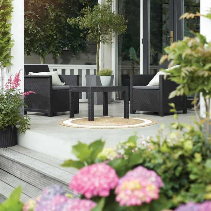 Set mobilier de gradina, 2 locuri, grafit, Keter Emma [4]