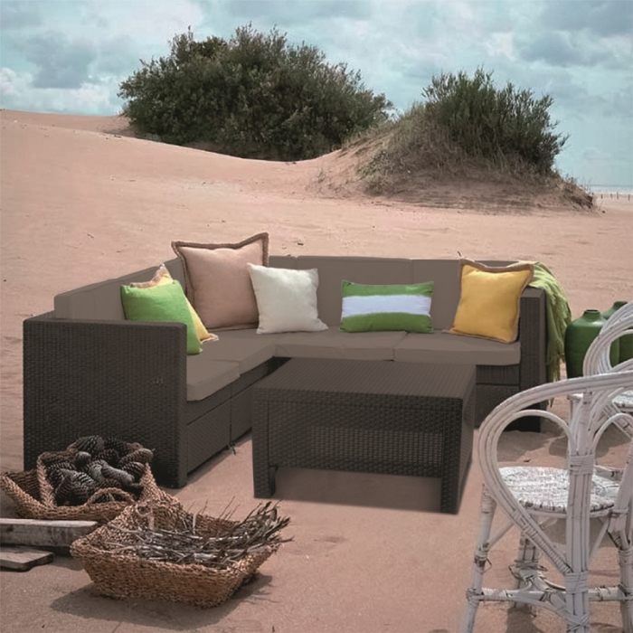 Set mobilier de gradina, fara masa, maro, Keter Provence [2]