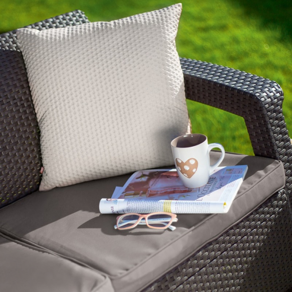 Set mobilier de gradina, fara masa, maro, Keter Corfu Rest [2]