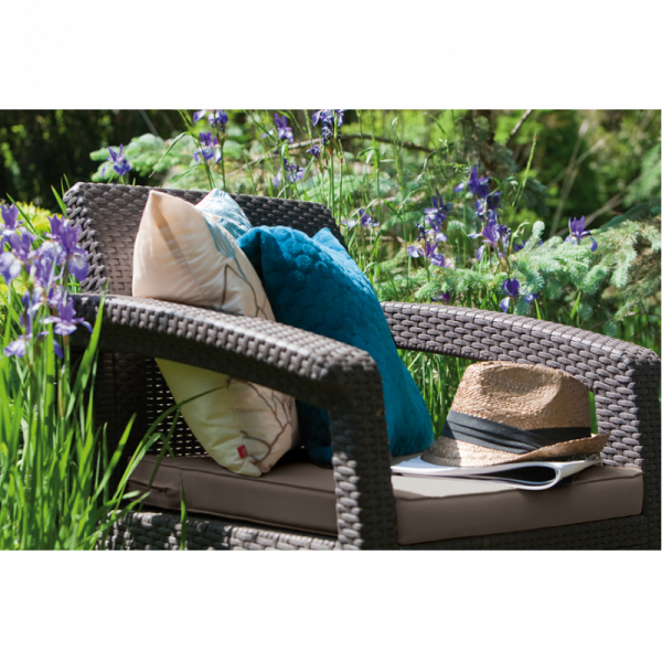 Set mobilier de gradina, fara masa, maro, Keter Corfu Rest [6]