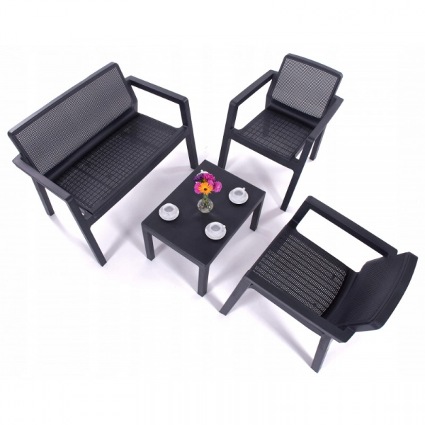 Set mobilier de gradina, grafit, Keter Emily Patio [2]