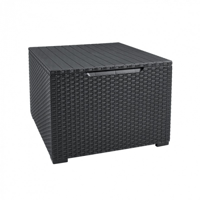 Set mobilier de gradina, 2 locuri si masa cu spatiu depozitare, grafit, Keter Emma [7]