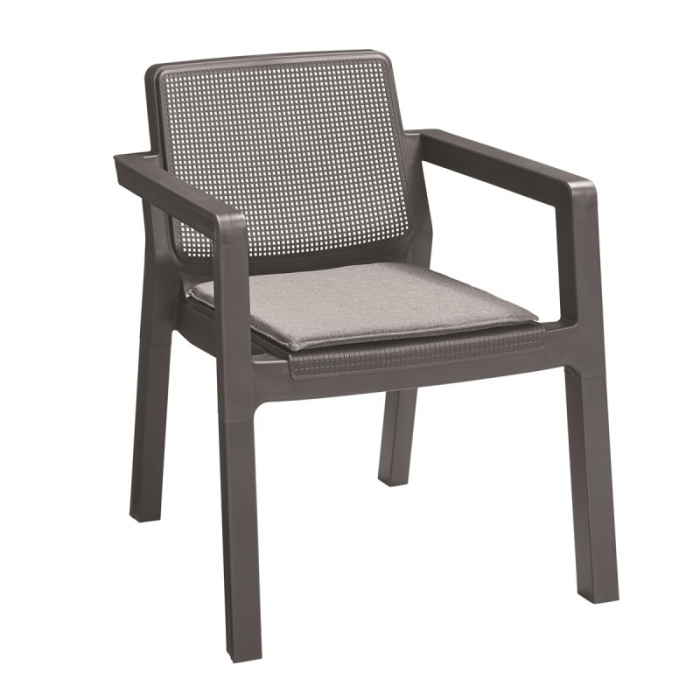 Set mobilier de gradina, grafit, cu perne, Keter Emily [3]