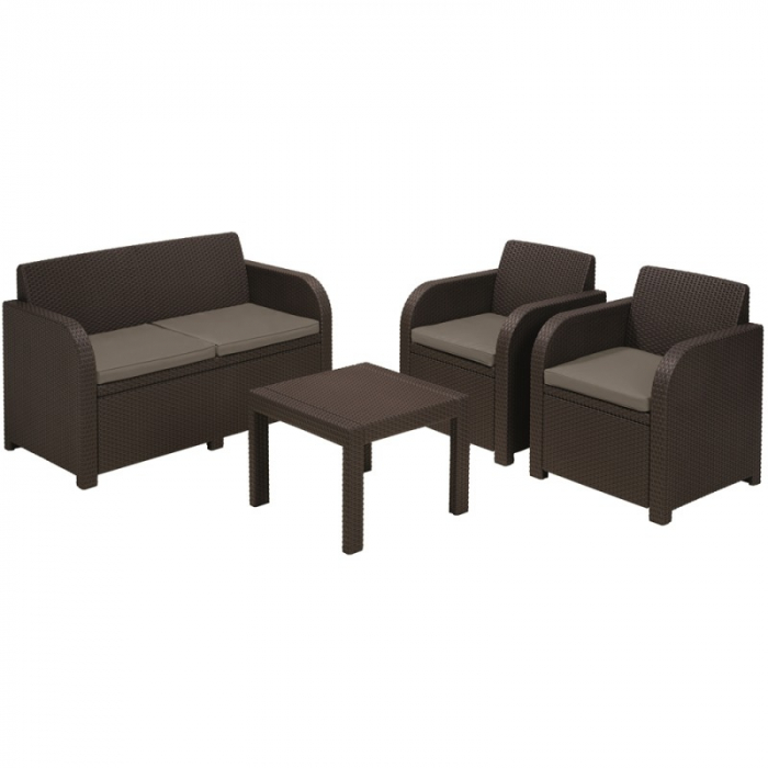 Set mobilier de gradina, maro, 4 locuri, Keter Georgia [4]