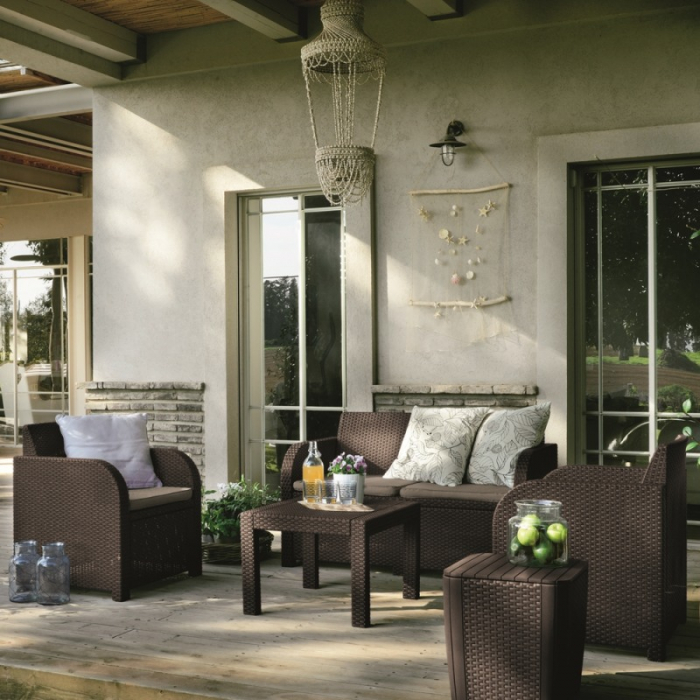 Set mobilier de gradina, maro, 4 locuri, Keter Georgia [2]
