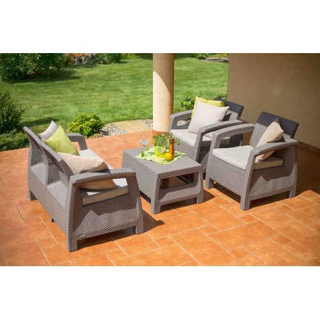 Set mobilier de gradina, cappucino, Keter Corfu [3]