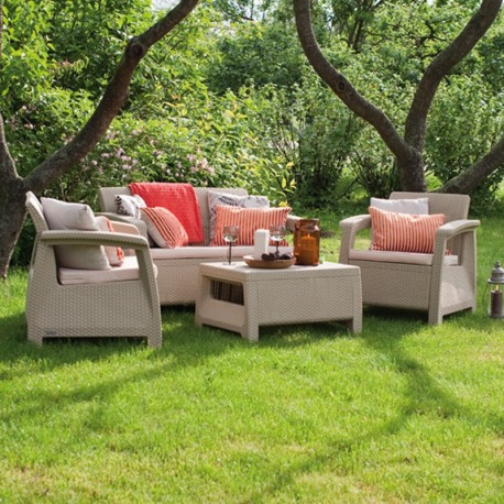 Set mobilier de gradina, cappucino, Keter Corfu [2]