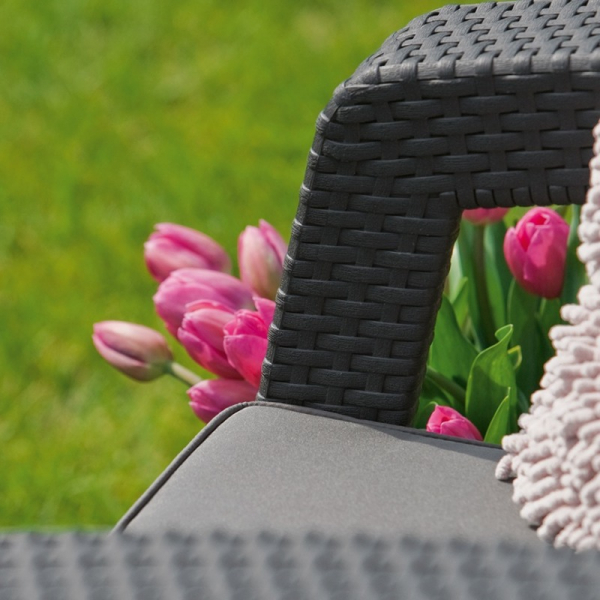 Set mobilier de gradina, fara masa, grafit, Keter Corfu Rest [9]