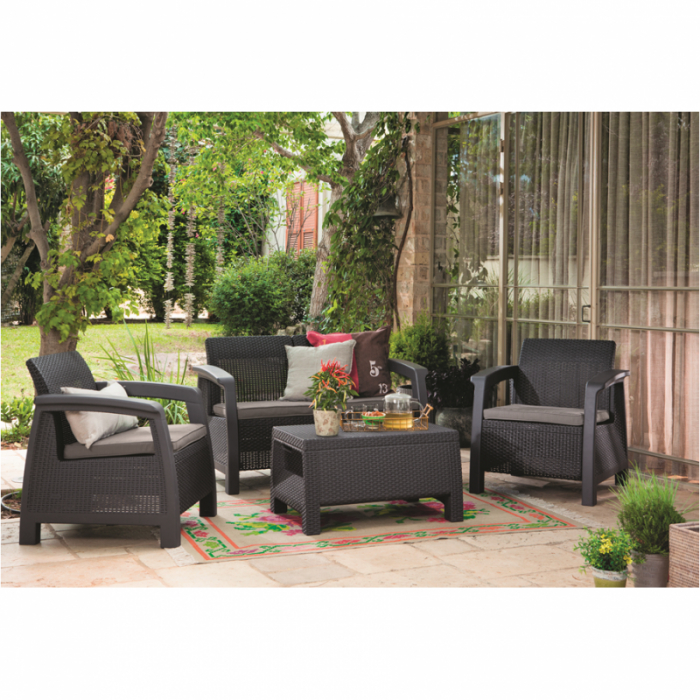 Set mobilier de gradina, maro, Keter Bahamas [2]