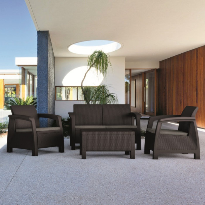 Set mobilier de gradina, maro, Keter Bahamas [1]