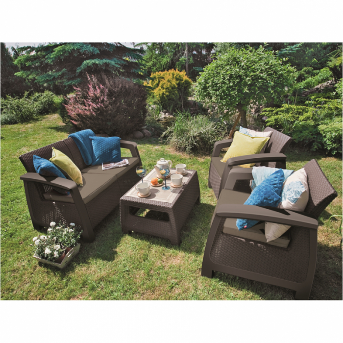 Set mobilier de gradina, maro, Keter Bahamas [3]