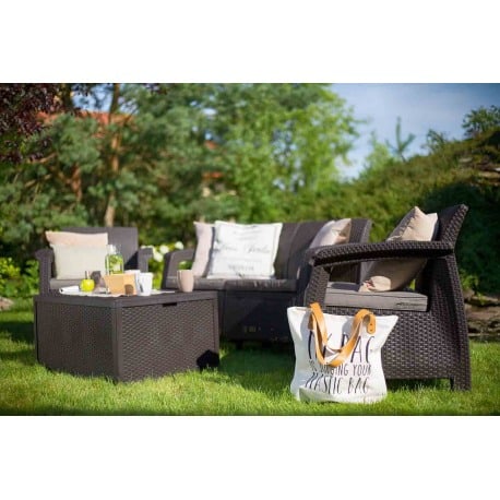 Set mobilier de gradina, grafit, Keter Corfu Box [2]