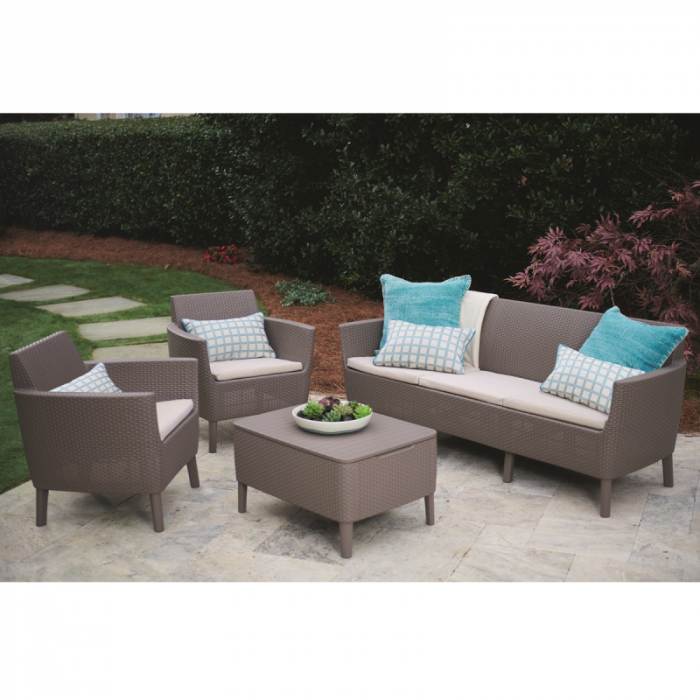 Set mobilier pentru gradina, cappuccino, Keter Salemo [2]