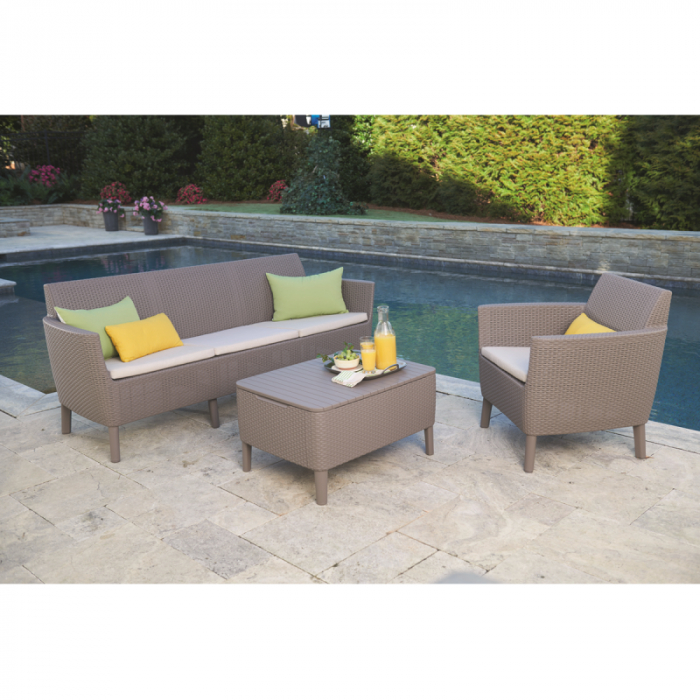 Set mobilier pentru gradina, cappuccino, Keter Salemo [3]