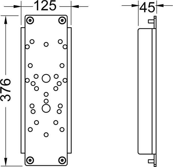 Placa de montaj TECE din otel cu elemente de fixare (tip 5), aferente Gerontomodulului, contine 2 buc [2]