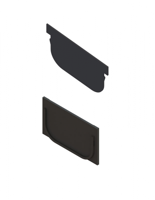 Set placi capat din polipropilena model Easy 2, pentru rigola LN100 Hext.70 (2 PIESE) - Vodaland gama Drain [1]