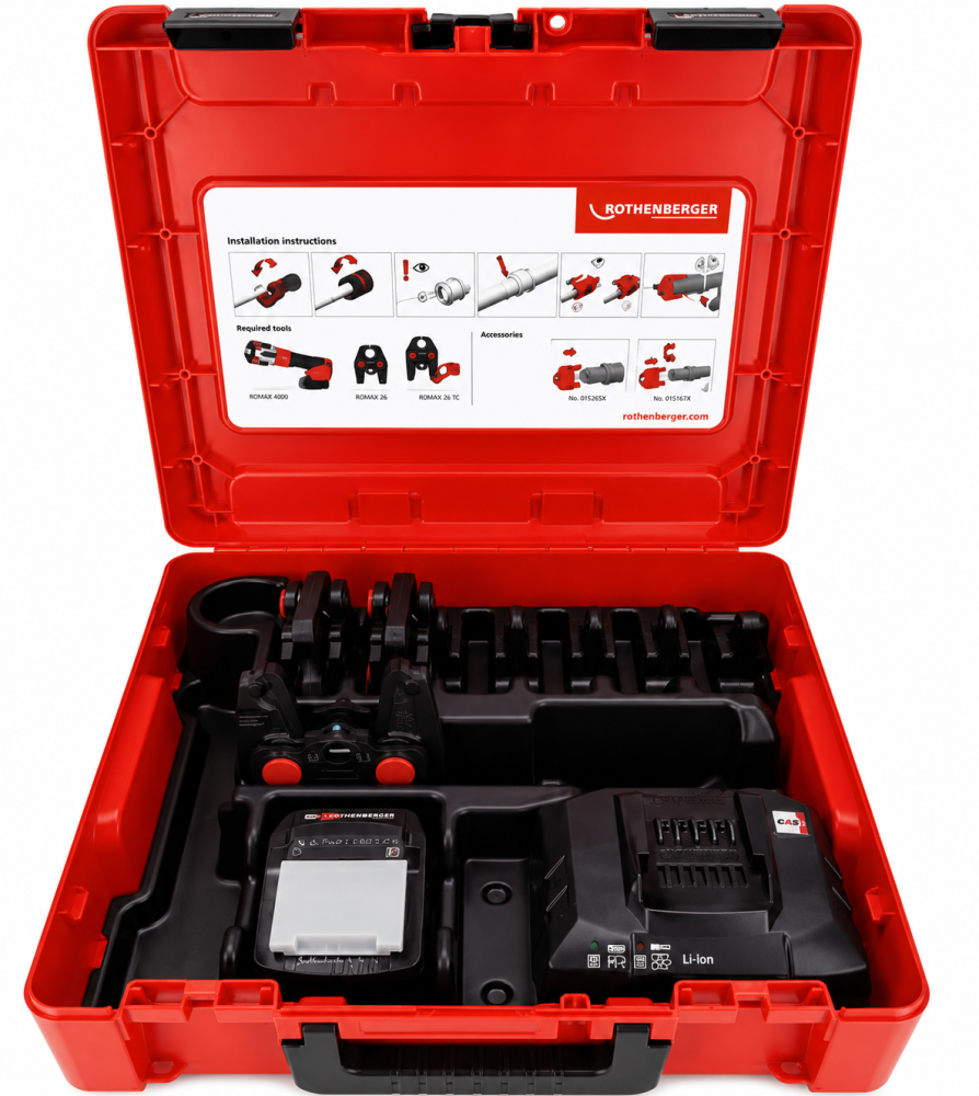 Set presa tevi ROMAX NANO iJAWs TH 16-20-26 mm, 18V 2Ah CAS [5]
