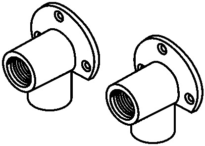TECEone coturi cu talpa 1/2"x1/2" din bronz [2]