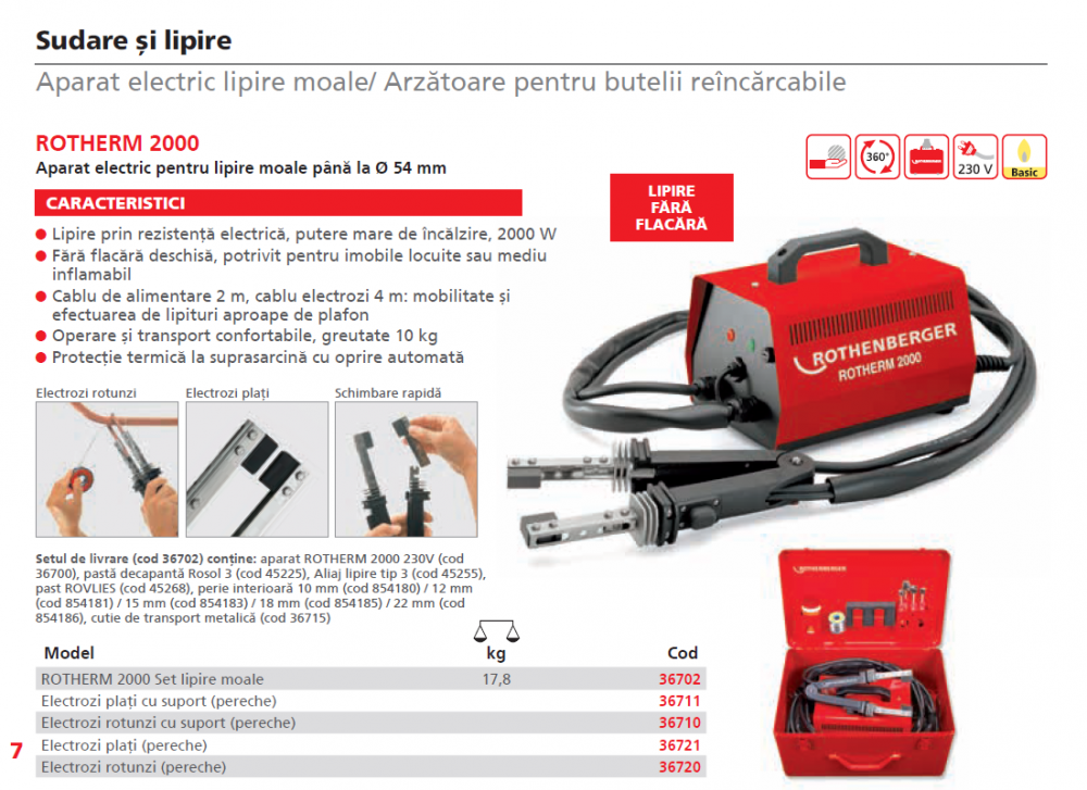Set ROTHERM 2000 Rothenberger statie lipit Cupru fara flacara, cod 36702 [2]