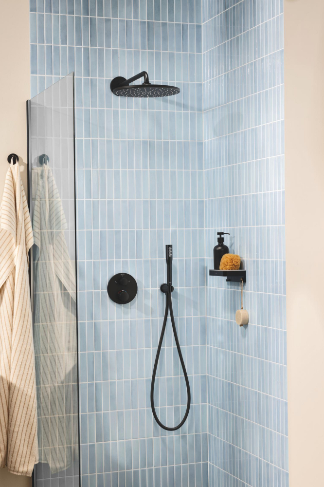 Set sistem de dus Grohe Rainshower rd conc 2 functii shw sistem 310, incastrata, termostat, 1 functie, diverter, negru mat [11]