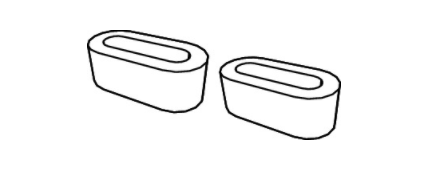 Tampon de cauciuc, set de doua bucati TECEplanus [1]