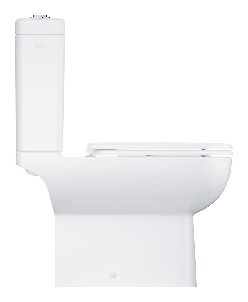 Set vas WC Grohe StartEdge, pe podea, evacuare orizontala, rimless, softclose, alb [2]