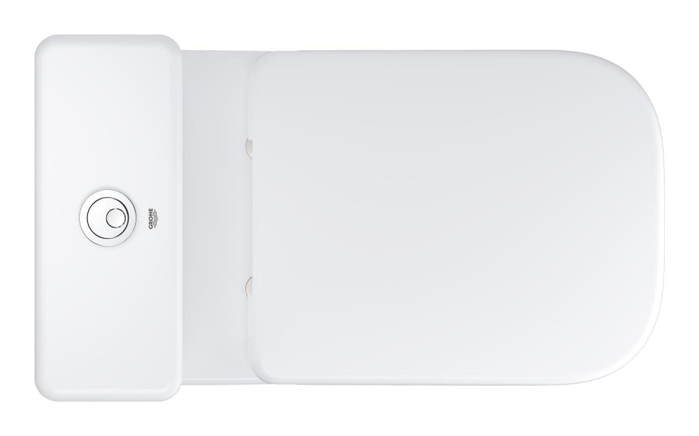 Set vas WC Grohe StartEdge, pe podea, evacuare orizontala, rimless, softclose, alb [5]