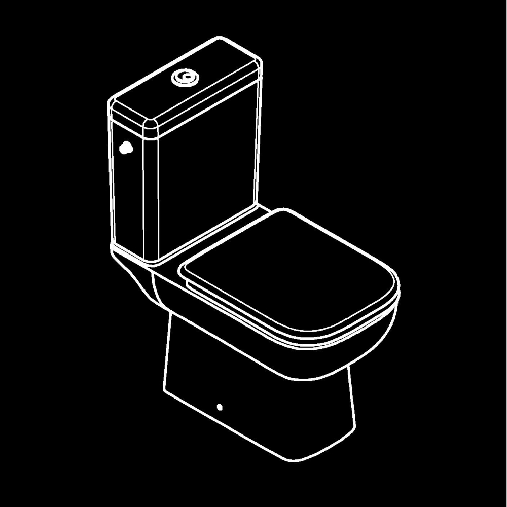 Set vas WC Grohe StartEdge, pe podea, evacuare orizontala, rimless, softclose, alb [6]