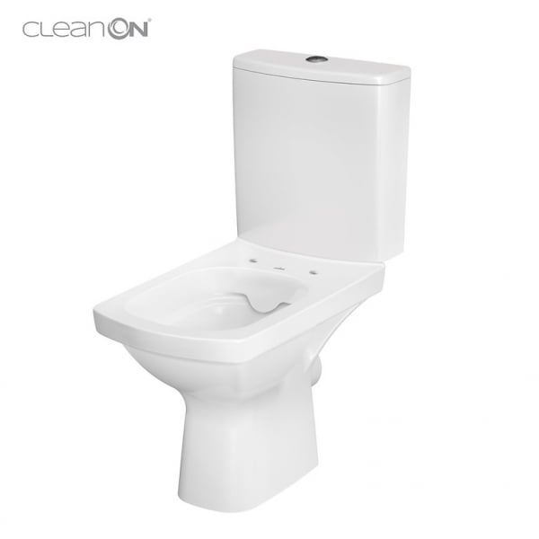 Set WC, Easy NewCleanOn vas + rezervor 3/5 l + capac duroplast Soft-close, Cersanit Easy [2]
