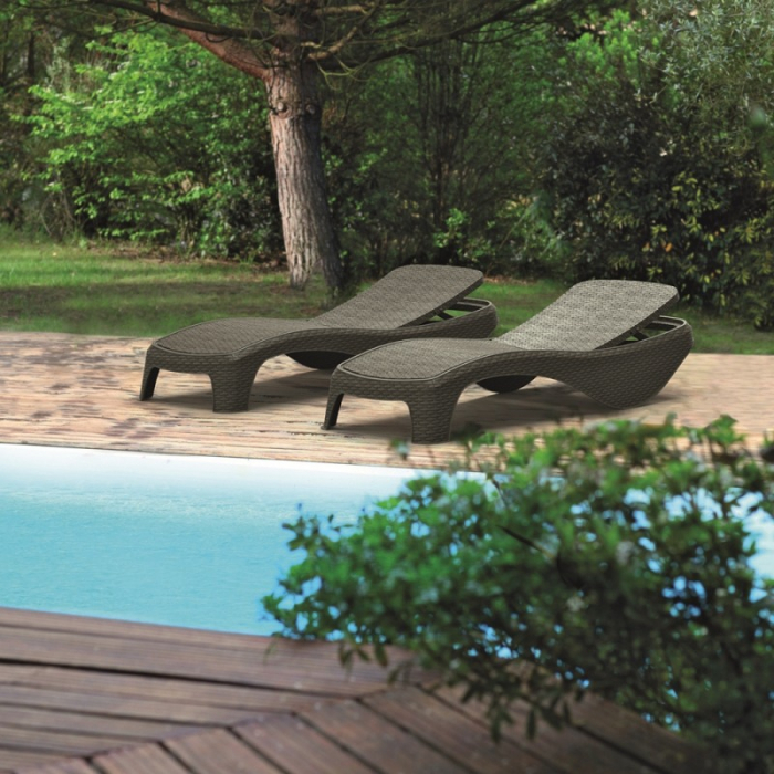 Sezlong grafit, fara perne, Keter Atlantic [3]