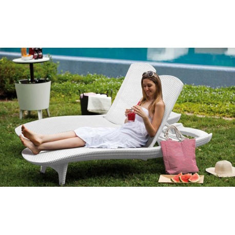 Sezlong maro, imitatie de ratan, Keter Pacific [6]